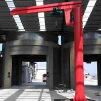 Grue à flèche orientable Shenghua haute capacité à rotation 360°, télécommandée, avec roulement de moteur et bras long, capacité de levage maximale 0,25-20t