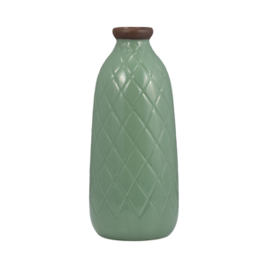 Vaso in ceramica con motivo a quadri per l'arredamento del soggiorno e vaso decorativo per fiori per la camera da letto - Product Image 1