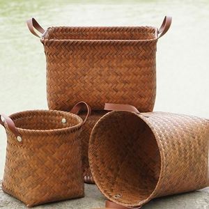 Sacs et paniers à <span class=keywords><strong>linge</strong></span> pliables en jonc de mer naturel, rangement 15 pouces, séparateur, <span class=keywords><strong>panier</strong></span> à <span class=keywords><strong>linge</strong></span> en jacinthe d'eau, 4 pièces, fabrication artisanale vietnamienne en saule - Product Image 1