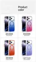 Funda Magnética Antihuellas y Antigolpes de TPU+PC Esmerilado Degradado de Lujo Personalizada de Fábrica para Teléfono 17 Pro Max/18/18 Fold