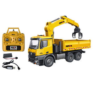 Camiones RC <span class=keywords><strong>HUINA</strong></span> <span class=keywords><strong>1575</strong></span> 1/14 Grúa Forestal con Garra para Adultos, Modelo de Camión Volquete, Juguete con Radio 2.4G, Batería de 1200MAH, Juguetes para Niños, Gran Venta - Product Image 4