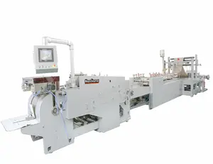 HD-550 Semi Automatic Roll Fed Square Bottom machines to make paper bags Paper Tube Length 330-750 mm