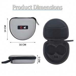 Waterproof EVA Storage Case On-Ear Headphone Protective <b>Pouch</b> with Zipper Closure - Product Image 2