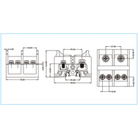 Usine personnalisé 600V200A courant élevé CE CUL laiton boulon connexion Rail boîte de jonction ordinateur Terminal connecteurs couvre