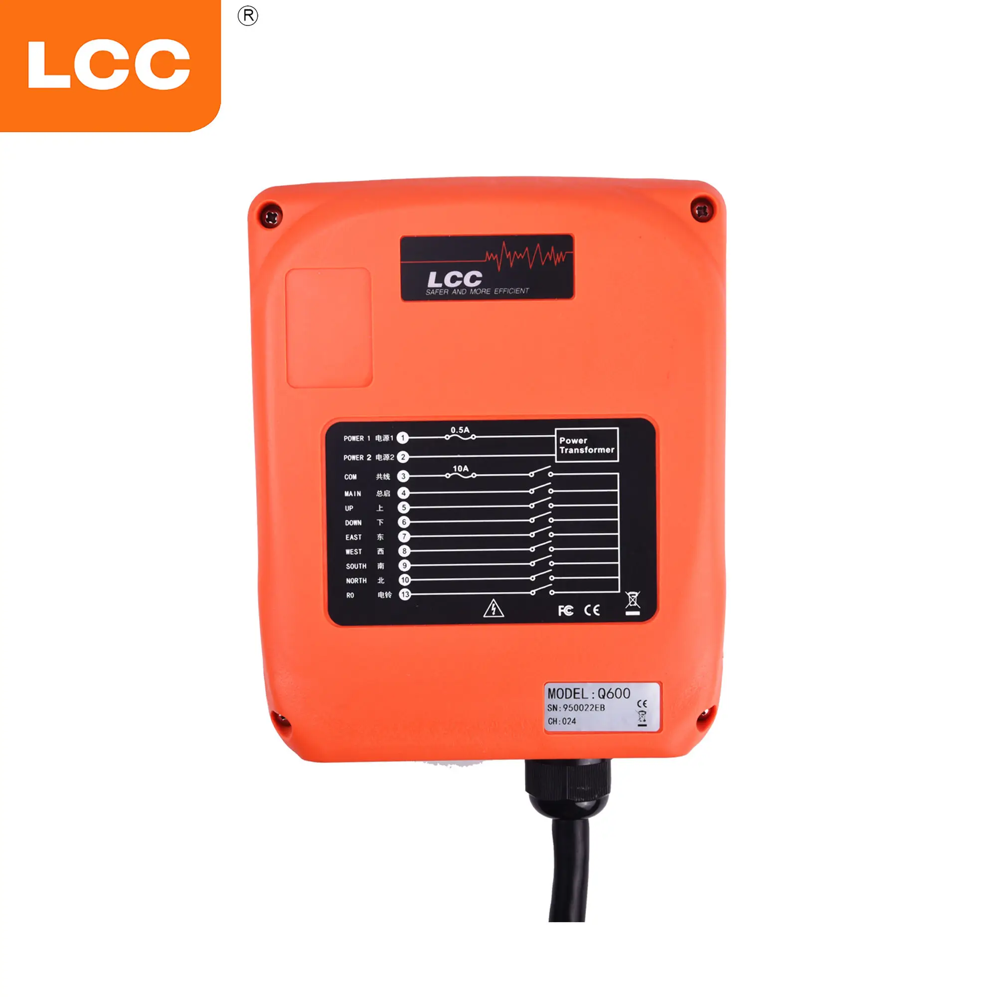 Q600 lcc 6 nút Cần Cẩu Điều khiển từ xa không dây điều khiển từ xa công nghiệp điều khiển từ xa