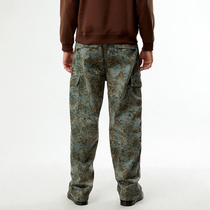 KingSen Men's Digital Camo Cargo <b>Pants</b> 100% Cotton Twill Loose Fit Multi-Pocket Straight Leg Tactical Trousers for Outdoor - Product Image 5