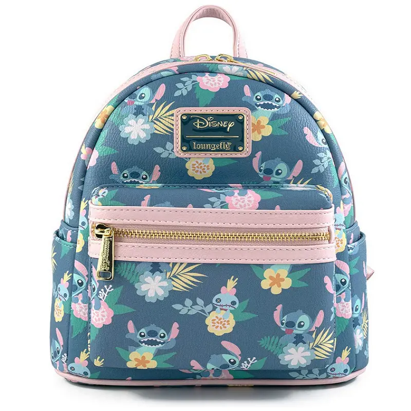 Disney Loungefy School Stitch Bag Printing College Girls Children's Anti-Theft Portable Backpack