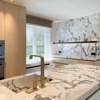 Comptoirs de cuisine en quartzite de luxe sur mesure Senger, îlot de cuisine pour villa et appartement