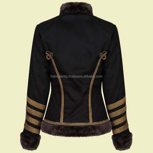 <b>Napoleonic</b> Uniforms Woman's Hussar Ladies Fur Parade Jacket Ladies Gold Braid Hussar Jacket Wholesale - Product Image 4