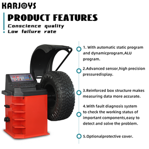 10-16인치 최대 림 직경 간편 조작 자동차/오토바이 휠 밸런서 고품질 자동차 수리 기계 - Product Image 1