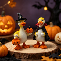 Vente directe d'usine, Statues de canards mignons pour Halloween, Artisanat en résine pour Halloween, Cadeaux d'Halloween