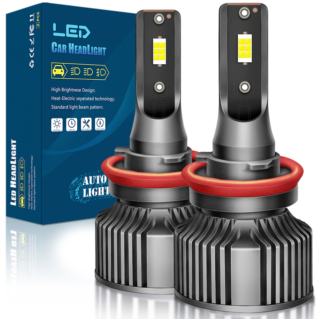 H1 H7 H9 H11B H18 Led Car Lamp Kit H11 H8 H16 6000K Led Fog Light Bulbs Cool White H4 9005 9006 9012 Auto Lighting