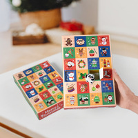 Lot de 5 Petites Boîtes Cadeaux de Calendrier de l'Avent de Noël, Emballages DIY, Boîtes Surprise Mystères en Papier