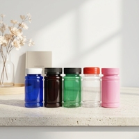 Bouteilles de pilules en plastique PET vides pour soins de santé, protection UV, 100 ml, 120 ml, étanches, hermétiques, en forme de capsule