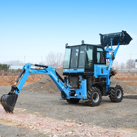 LANDWARD Mini-chargeuse-pelleteuse compacte 4x4 économique, Tracteur compact, Mini-chargeuse-pelleteuse d'excavation de Chine