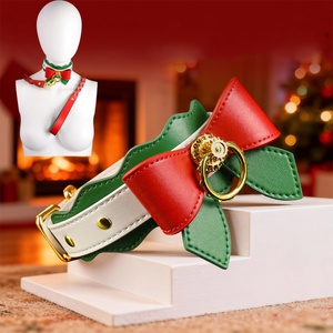 Collar de Cuero con Lazo Navideño FUNSM, Collar Sexy para Cosplay BDSM, Juego de Collares y Correa para Mujer, Accesorios de Bondage Fetiche - Product Image 1