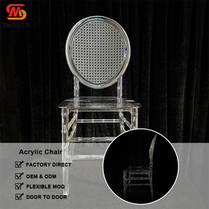 SMOOTH Factory Wholesale Chiavari Transparent Mesh Backrest <b>Dining</b> Acrylic Resin <b>Chair</b> For Party Events - Product Image 2