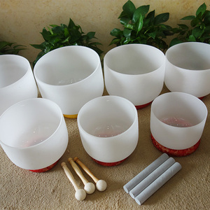 SUCCESS <span class=keywords><strong>2023</strong></span> Fábrica al por mayor Sonido curativo 432Hz/440Hz Chakra Juego de 7 cuencos Cantores de cristal esmerilado de cuarzo - Product Image 1