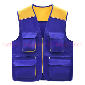 कस्टम यूटिलिटी वेस्ट सामरिक सुरक्षा फ्लोरोसेंट रिफ्लेक्टिव वेस्ट मल्टी फंक्शन पॉकेट के साथ उच्च दृश्यता सुरक्षा वेस्ट - Product Image 4