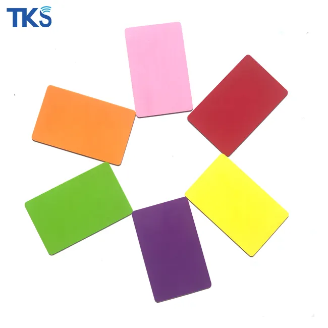 Pure solid Color Plastic PVC Cards with colorful pvc material