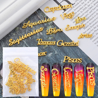 Breloques en strass pour nail art, logo 3D en métal Kawaii, zircon, marque de luxe, décoration en cristal