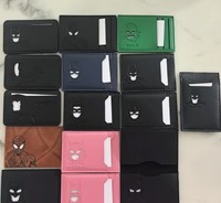 Penjepit Uang Multi-Kartu Pendek Klasik, Tempat Kartu Nama Sederhana untuk Pria, Dompet ID, Hadiah Bisnis Promosi yang Stylish