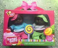 Poupée noire en gros pour garçons, poupée bébé de 8 pouces, poupée africaine pour enfants