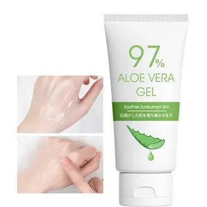 97% Gel de Aloe Vera Natural puro cara profundamente hidratante acné eliminación de espinillas piel seca sensible glicerina algas marinas OEM/ODM