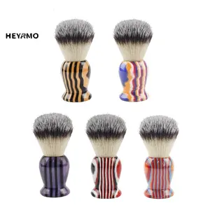 HEYAMO राल सामग्री नई आगमन रंग स्वनिर्धारित Berad ब्रश व्यक्तित्व नरम बाल दाढ़ी ब्रश पुरुषों के चेहरे शेविंग ब्रश