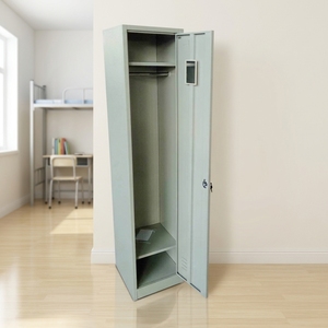 Moderno <span class=keywords><strong>Armario</strong></span> Metálico <span class=keywords><strong>de</strong></span> <span class=keywords><strong>Una</strong></span> <span class=keywords><strong>Puerta</strong></span> para Almacenamiento, Ideal para Gimnasios, Escuelas, Hoteles y Dormitorios, Mueble <span class=keywords><strong>de</strong></span> Acero para Guardar Ropa - Product Image 1