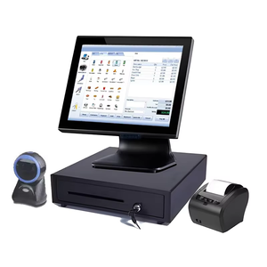 เครื่องบันทึกเงินสดแบบ All-in-One ขนาด 15.6 นิ้ว พร้อมหน้าจอสัมผัสคู่ ระบบ POS ซอฟต์แวร์ POS เครื่อง POS สำหรับร้านค้าปลีก - Product Image 2