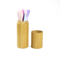 Porte-pinceaux en bambou personnalisé, étui portable multifonctionnel pour pinceaux de maquillage et pinceaux de calligraphie