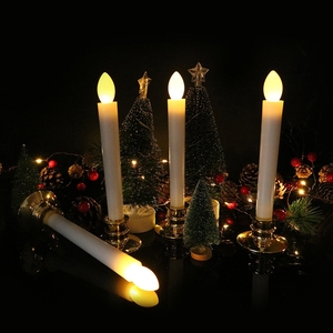 Led Flameless nhấp nháy nến Pin hoạt động hẹn giờ điện nến nổi cho ngày Valentine/đám cưới/cửa sổ trang trí nội thất - Product Image 4