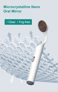 Miroir buccal d'examen dentaire à LED lumineuse anti-buée avec lentille microcristalline nano, diamètre 24 mm, certifié CE - Product Image 2