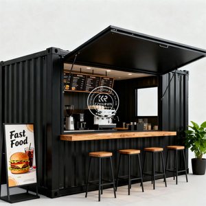 Container in Acciaio per Spedizioni, Design <span class=keywords><strong>Industriale</strong></span>, Caffetteria <span class=keywords><strong>Mobile</strong></span>, Ristorante, <span class=keywords><strong>Bar</strong></span> all'Aperto con Caratteristica Traspirante - Product Image 5