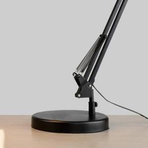Lampada da scrivania nera regolabile Base universale in metallo piastra inferiore in alluminio supporto in plastica porta porta lampada da tavolo in rame - Product Image 6