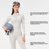 Pelliot Thermique Fonctionnel Long Johns pour Hommes Femmes Séchage Rapide En Plein Air Ski Anti-Sueur Automne Vêtements Velours Sports