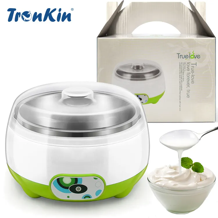 Tronkin-electrodomésticos de cocina de acero inoxidable, máquina de Yogurt eléctrica automática, venta al por mayor