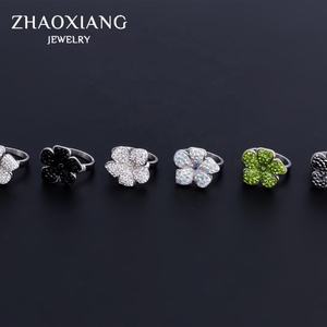 Anillo de Flores de Acero Inoxidable, Nuevo Diseño, Joyería Linda para Niña, Cumpleaños, Moda Vintage, Zirconia - Product Image 4