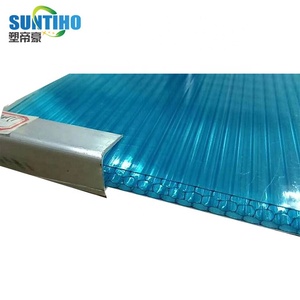 Vente en gros panneau plastique multi-parois incassable feuille creuse en nid d'abeille en <span class=keywords><strong>polycarbonate</strong></span> alvéolaire <span class=keywords><strong>transparent</strong></span> étanche - Product Image 3