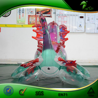 Dragon vert gonflable Hongyi Dragon de mer gonflable Animal gonflable transparent Jouet flottant pour piscine
