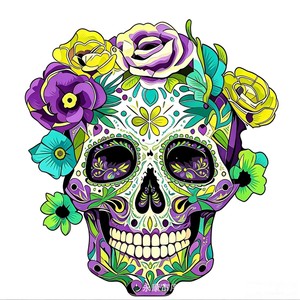 Letrero Colgante de Pared de Mujer de Azúcar con Rosa Roja para el Día de Muertos, Decoración de Puerta de Halloween, Adorno Festivo, Regalo - Product Image 4