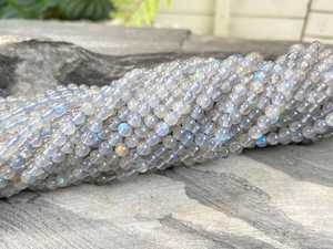 Perles de pierres précieuses rondes lisses en labradorite naturelle de qualité AAA, 2 mm, 3 mm, 4 mm, 6 mm, perles en vrac pour la fabrication de bijoux, vente en gros - Product Image 3