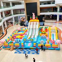 Château gonflable coloré Kiddyson en PVC pour aire de jeux, trampoline, toboggan, usage commercial en centre commercial, maison de rebond pour enfants