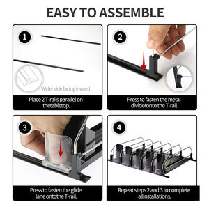 Nouveau système de distributeur à glissière pour étagère, mise à niveau, double ressort, rail coulissant pour boissons, organisateur de boissons pour réfrigérateur - Product Image 3