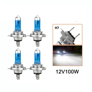 หลอดไฟหน้ารถยนต์ HID ฮาโลเจน ซีนอน H7 100W สว่างพิเศษ 12V 6500K สีขาวซุปเปอร์ไวท์ สำหรับรถยนต์ SUV มอเตอร์ไซค์ ไฟขับขี่ ไฟตัดหมอก - Product Image 2