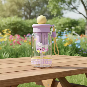 JM6 Summer Girls Cartoon Cute Sports Plastic Straw Cup Food Grade High Temperature Resistant 500ml Direct <strong>Drinking</strong> - Product Image 3