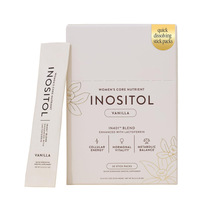 Vente en gros, personnalisable : 30 bâtonnets de poudre de protéines de lactosérum clair à l'inositol, complément alimentaire pour la vitalité hormonale et le soutien métabolique des femmes