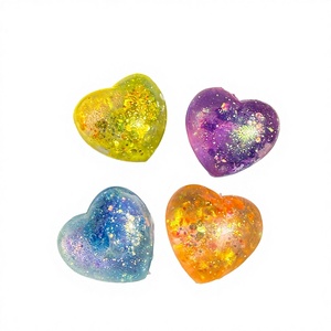 Heart Glitter Squishy Anti-Stress Beads Ball Fidget Sensory Toy Valentine's <b>Gift</b> for Boys and Girls Aged 5 to 7 Years - Product Image 4