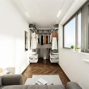 Shelf <b>wardrobe</b> metal bedroom <b>hanging</b> clothing area multi-functional combined storage hat rack room storage rack integrated unit - Product Image 3